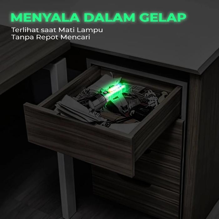 MC11 / COD - Senter Mini Transparan IPX6 520 520A 520D 8 Mode Super Terang Waterproff Warna Zoom 30W
