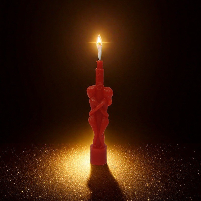 1PCS Buddha Ritual Candle Esoteric Candles Couple Lover Wish Pray Candles Red Color Male Female for 
