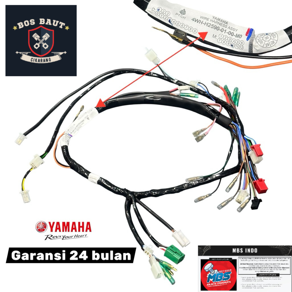 BOS BAUT wire harness assy 4WH-H2590-01 -00-MO original kabel body full set Yamaha F1zr forc 1 FOSWA