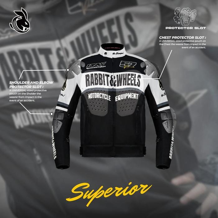 DEVISE  BLACK Motorsport Jacket - RABBIT AND WHEELS
