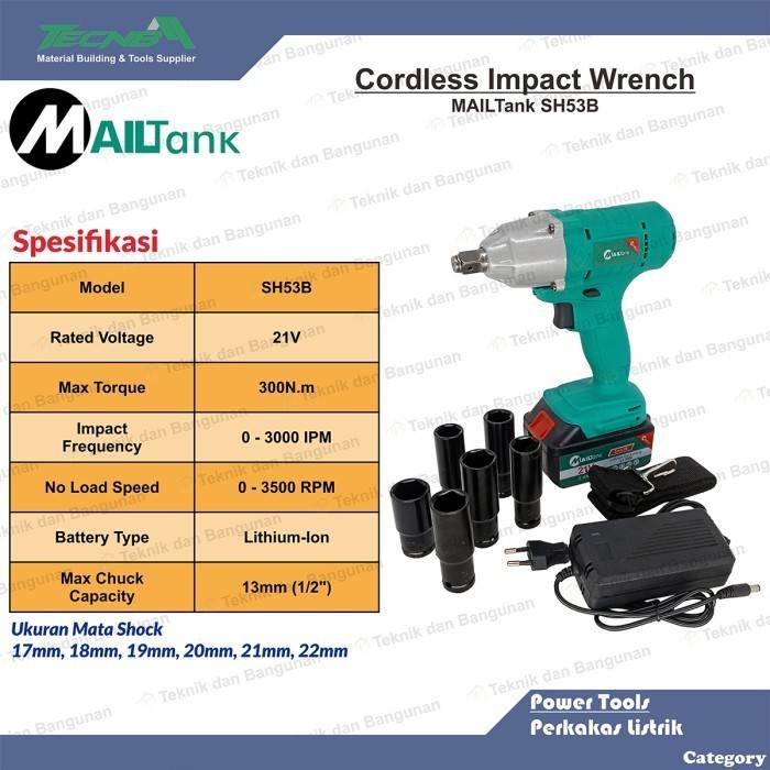 SET Paket MESIN BOR IMPACT WRENCH BUKA BAUT KUNCI RODA BATRE IMPEK MOBIL MOTOR CVT