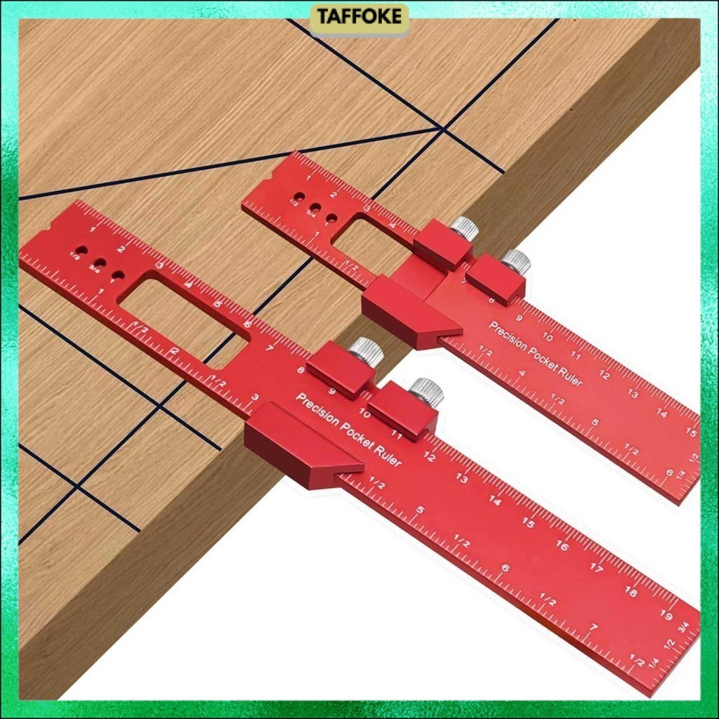Penggaris Mark Line Gauge T-Type Woodworking Measuring Ruler - C200