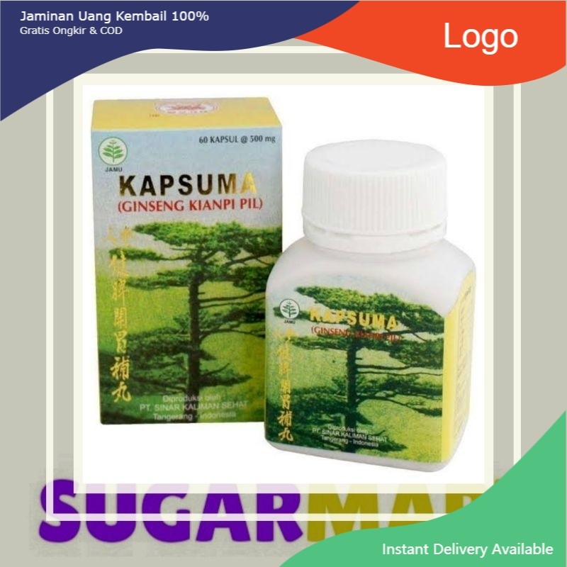YANG ORI CUMA DISINI !! Kapsuma Ginseng Gemuk Pil (Old/New) 60pc