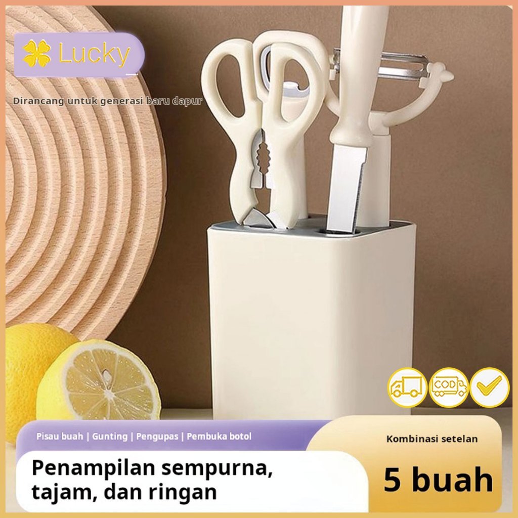 Set alat dapur gunting rumah tangga pisau buah pembuka