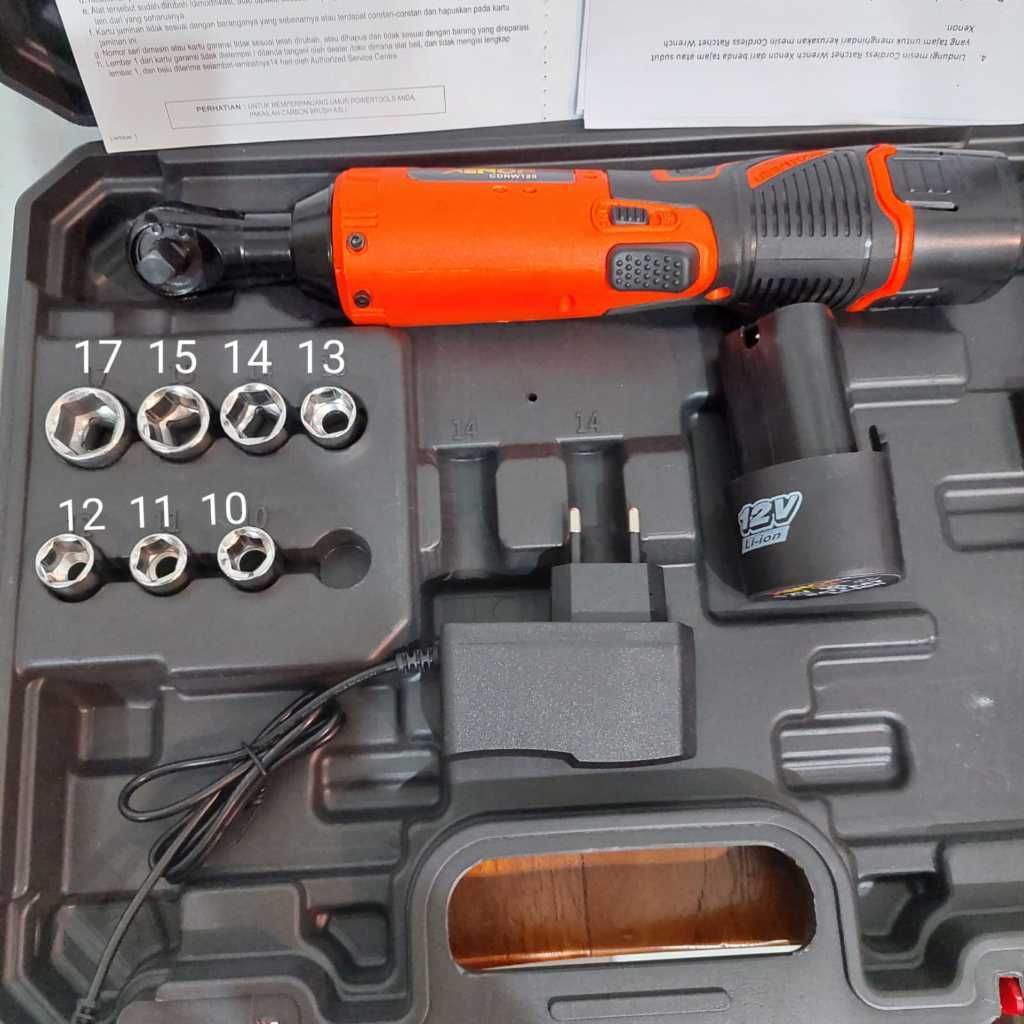 Xenon Cordless Rachet Wrench 12V 1,5A CDRW125