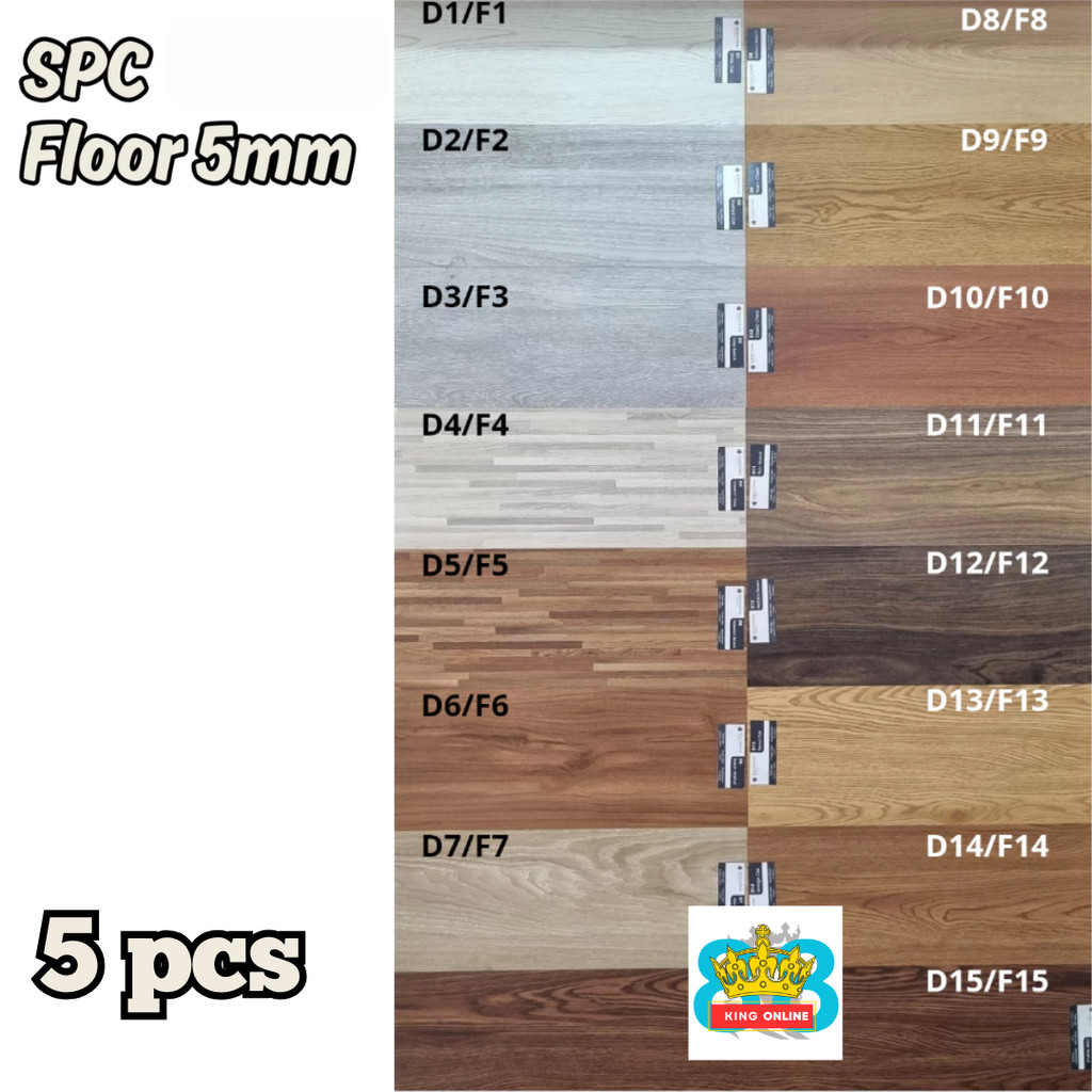 1 BOX (5PCS) Lantai SPC Marvel Motif Serat Kayu/Vinyl lantai SPC Marvel/SPC Lantai Tebal 5mm 1220 mm