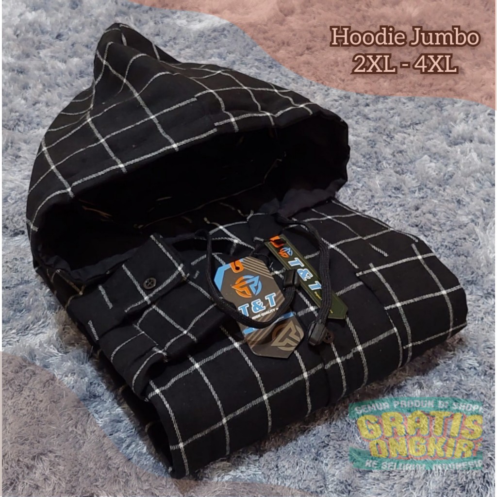 Kemeja Hoodie Flanel Pria Lengan Panjang / Kemeja Hoodie Pria / Baju Kemeja Pria Tangan Panjang / Ho