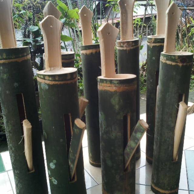 Awet berkualitas Kentongan bambu alarm anti maling