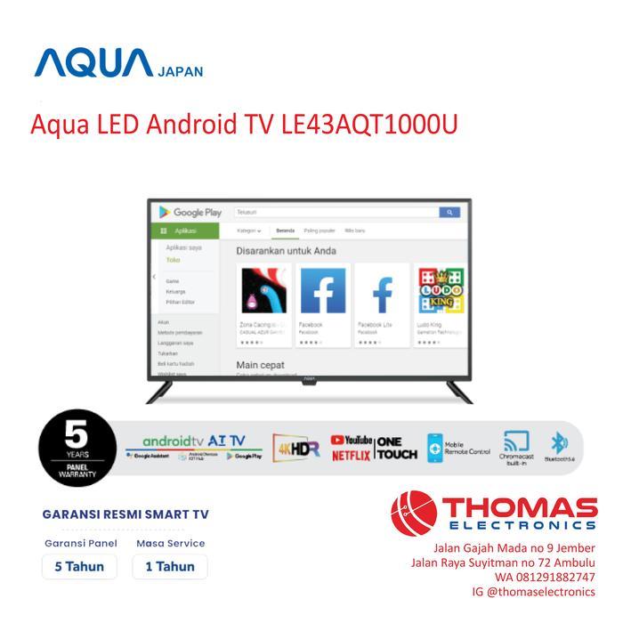 Aqua Smart Android LED TV 43 Inch LE43AQT1000U FHD LE 43 AQT 1000 U