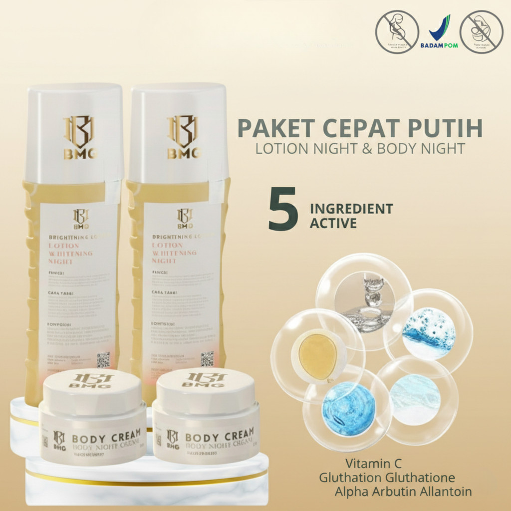 Paket BMG ORIGINAL HB Dosting BPOM Memutihkan Badan