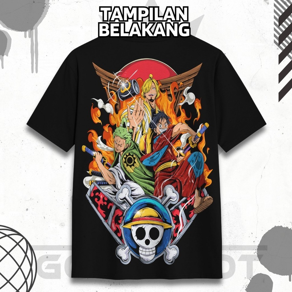 [GBD_ID] KAOS ANAK DAN DEWASA ANIME ONE PIECE ZORO SANJI LUFFY BAHAN 100% KATUN PREMIUM
