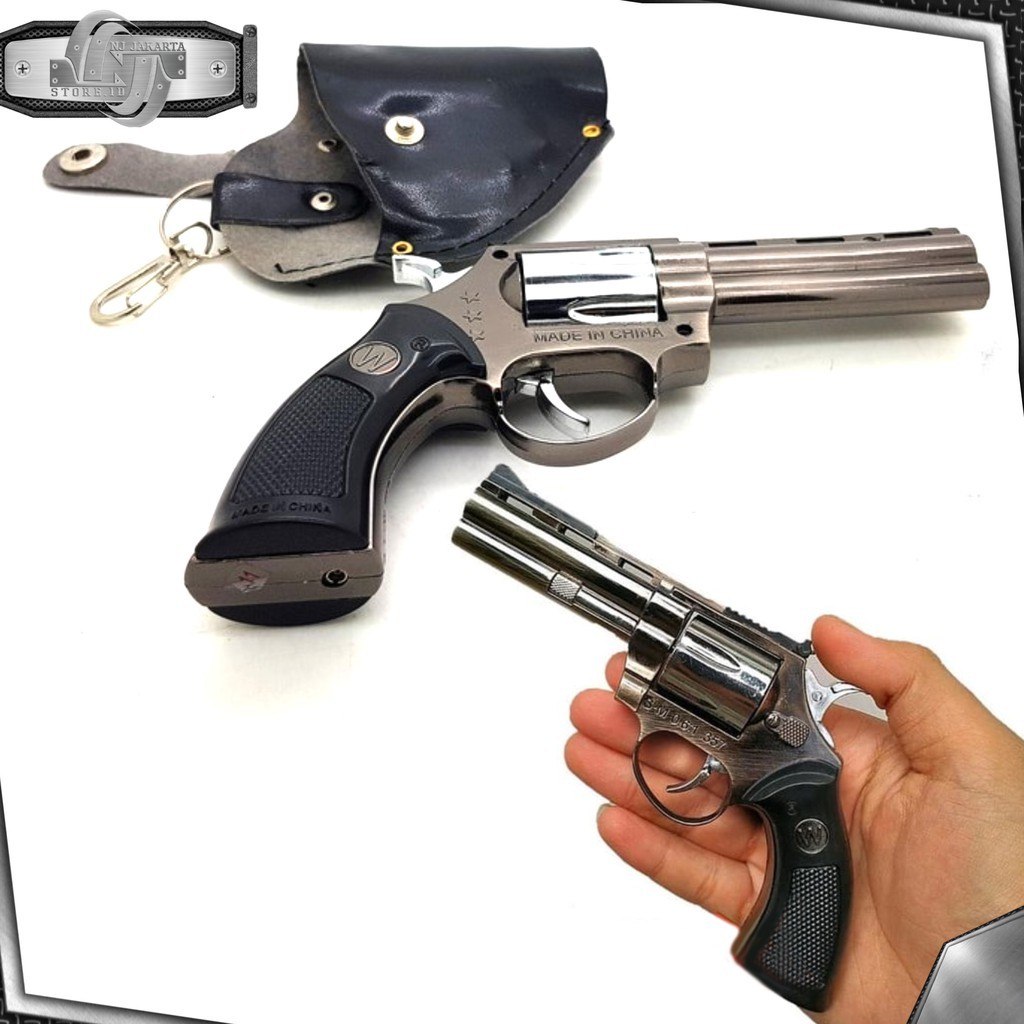 termurah KOREK API MODEL PISTOL COLT POLICE GRATIS SARUNG KULIT PINGGANG