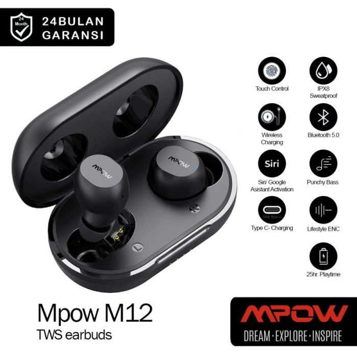 Bluetooth Earbuds MPOW M12 TWS True Wireless Earphone
