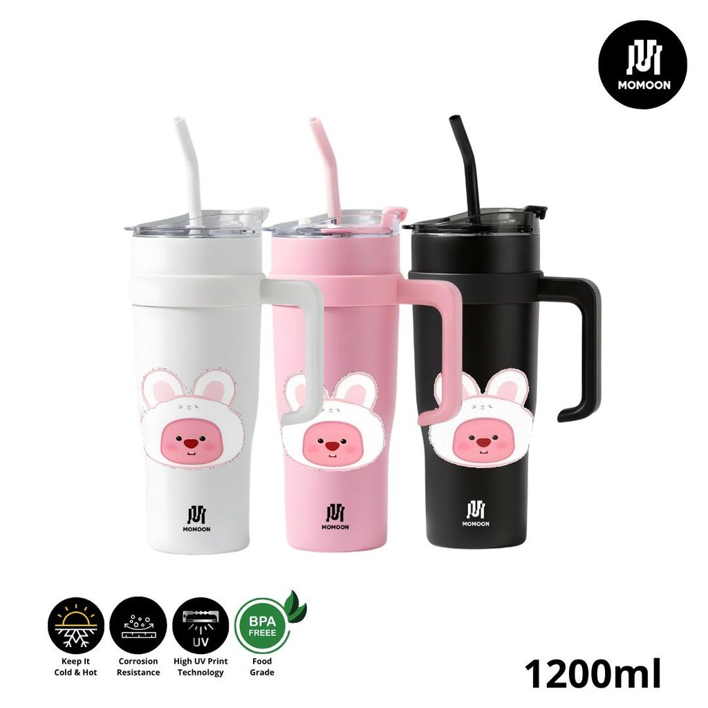 Tumbler Stainless Steel 304 Kapasitas 1200ml ZANMANG LOOPY Karakter Loopy dengan Sedotan Tahan Suhu 