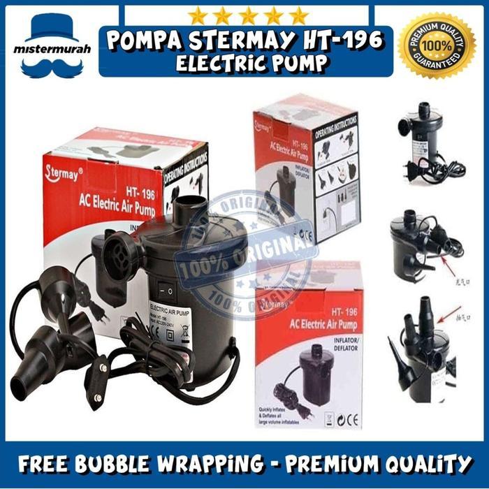 Pompa Angin Listrik Elektrik Stermay HT-195 Ban, Kasur Angin Pelampung - POMPA LISTRIK