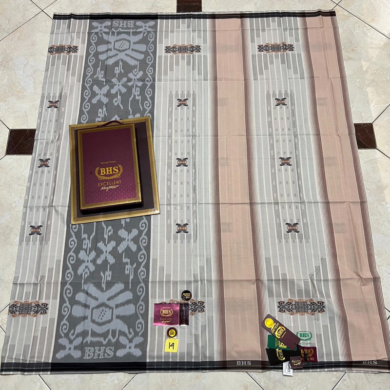 Sarung BHS Excellent Songket Super (SPC) Gold Sarung Sutra Super Premium Mewah Kekinian