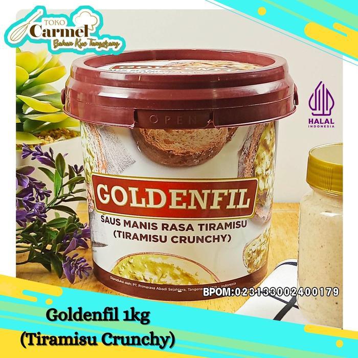 Goldenfil SELAI GOLDENFIL TIRAMISU CRUNCHY SELAI ROTI BOLU 1Kg Aroma Tiramisu Kuat Cocok Untuk Toppi