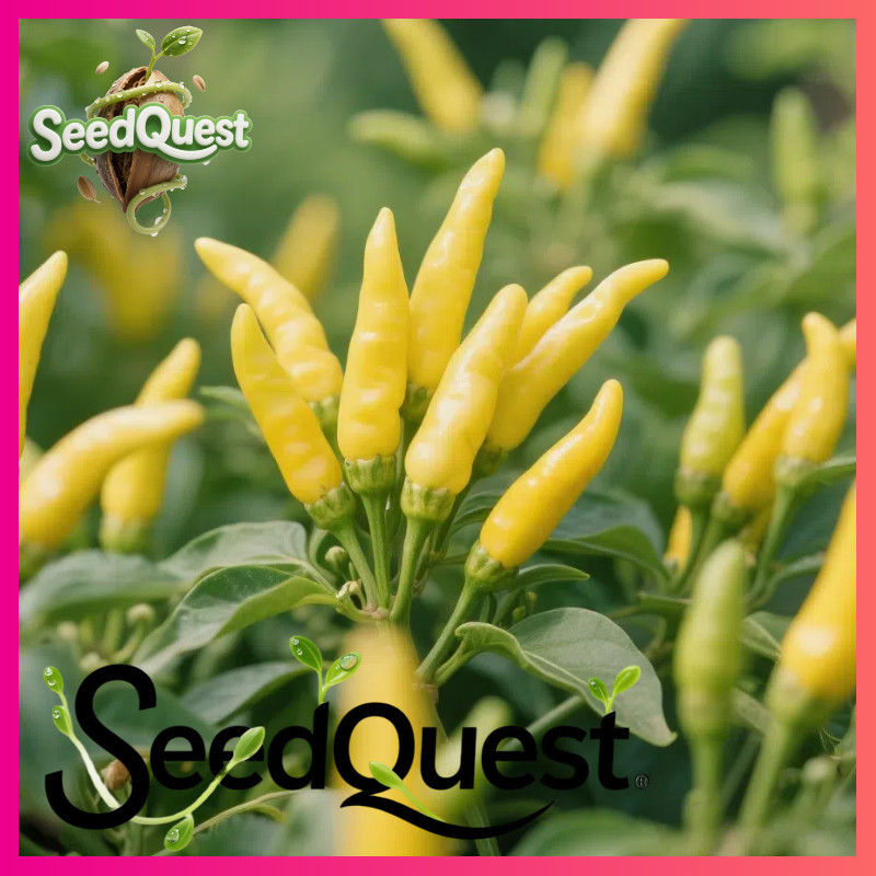 100% Legit 50pcs Fresh Yellow Super Hot Chili benih Heirloom Siling Labuyo Seeds F1 Taiwan Chili See