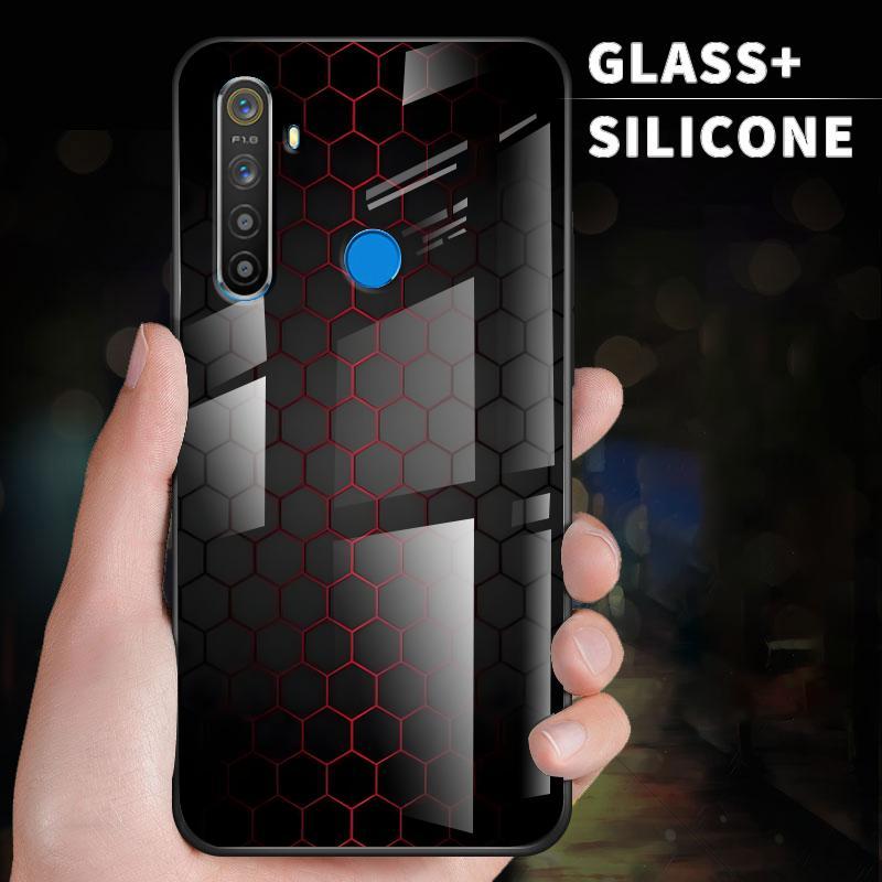 Hard Case For Realme 5 5i 5s 3 3i Pro 6i 7 7i 8 5G 8s 8i 12 Lite 2 Q Q3 Q3i U1 V13 HD Tempered Glass