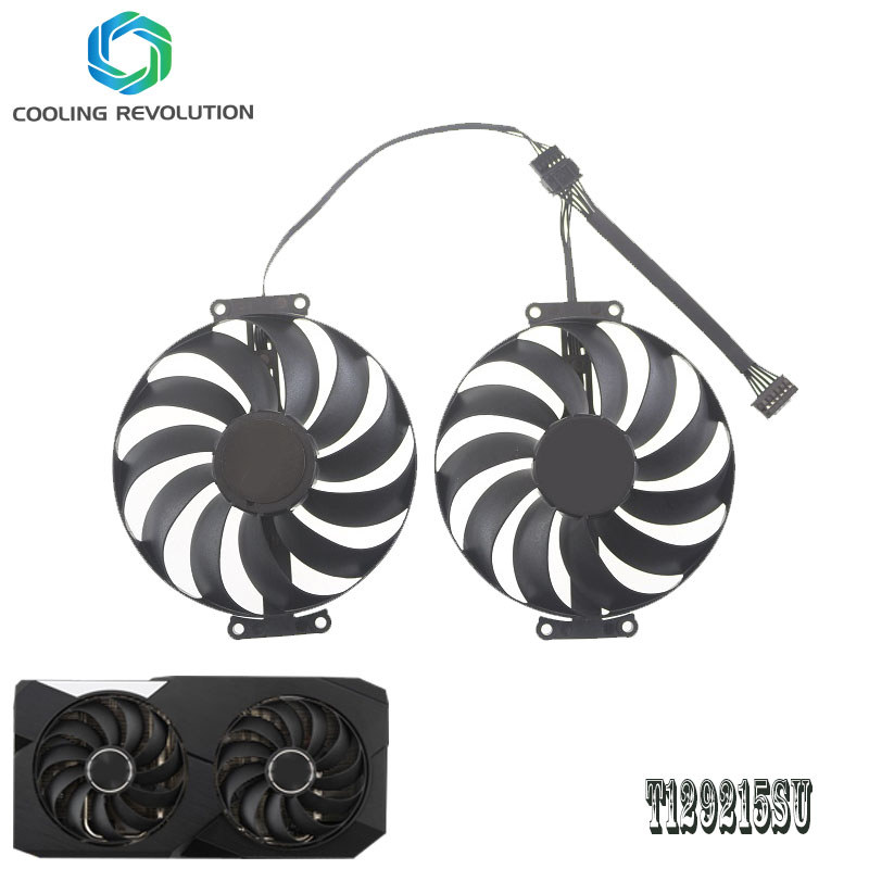 95MM T129215SU RX6650XT RX6600 RX6600XT RX6650 XT Graphics Fan for ASUS Dual Radeon RX 6650 XT RX 66