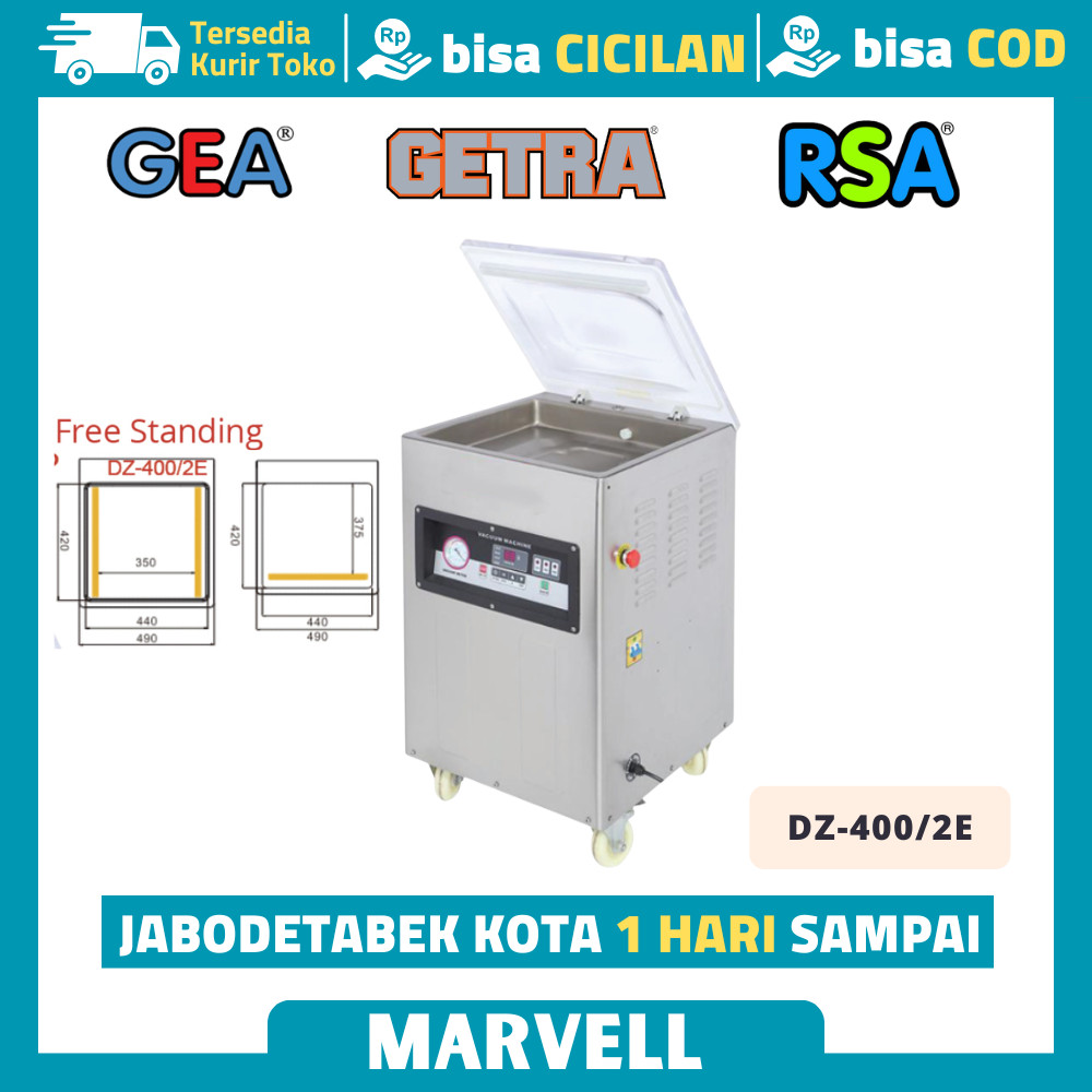 VACUUM SEALER GETRA DZ 400 2E DZ-400/2E MESIN VAKUM PLASTIK KEMASAN
