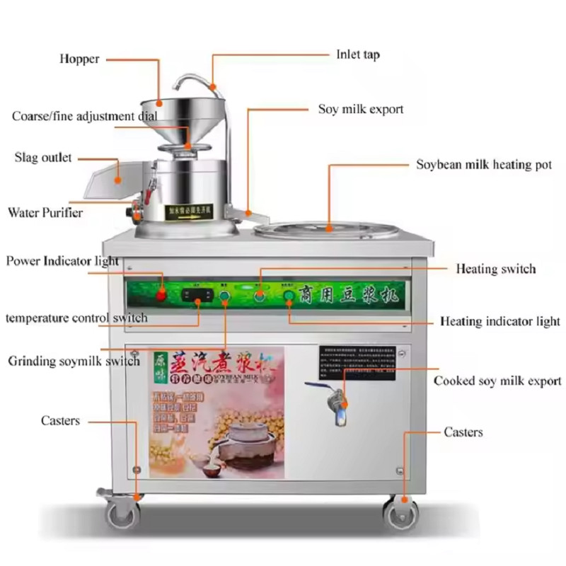 Good Quality Electric Soy Milk Making Machine Industry Soy Milk Machine Stainless Steel Soybean Soya