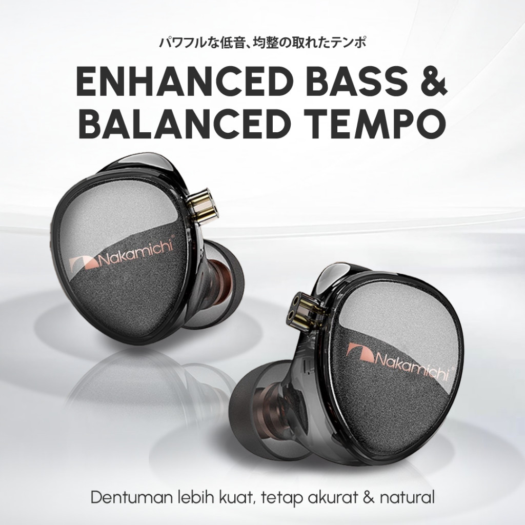 Nakamichi MV 200 HD IEM 1 DD 1 BA Wired Earphone In-Ear Monitor Black