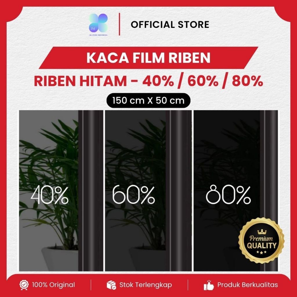 Ayumi Shop - Stiker Kaca Film  Hitam Jendela Rumah Gedung Kantor Sunblast Mobil Sticker Hitam Anti P