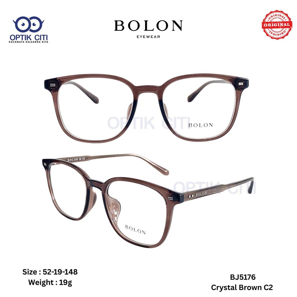 Frame Kacamata Wanita Pria Original Bolon BJ 5176 - B21 Crystal Brown
