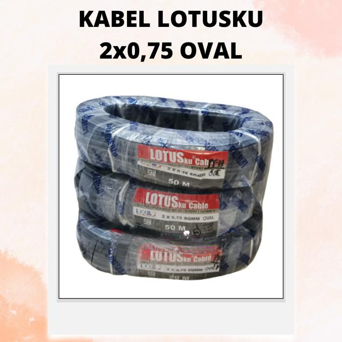 Promo PER 5 METER Kabel 2x0,75 LOTUSKU OVAL GEPENG NYMHY