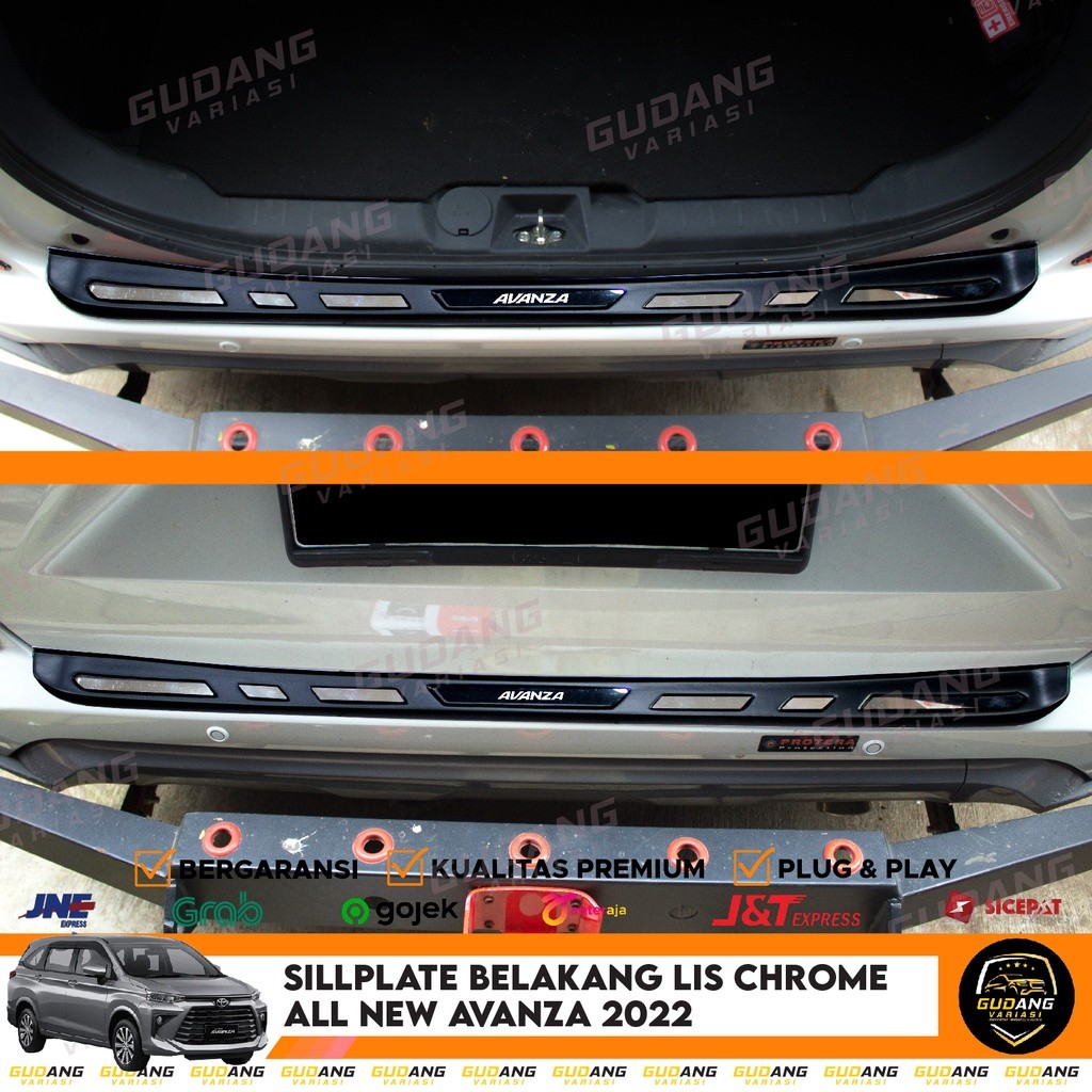 Sillplate Belakang All New Avanza 2022 Lis Chrome