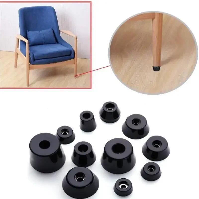 20Pcs Pelindung Kaki Meja Karet Bulat Anti-Selip Penutup Kaki Furnitur Pelindung Lantai Kayu Kaki Ku