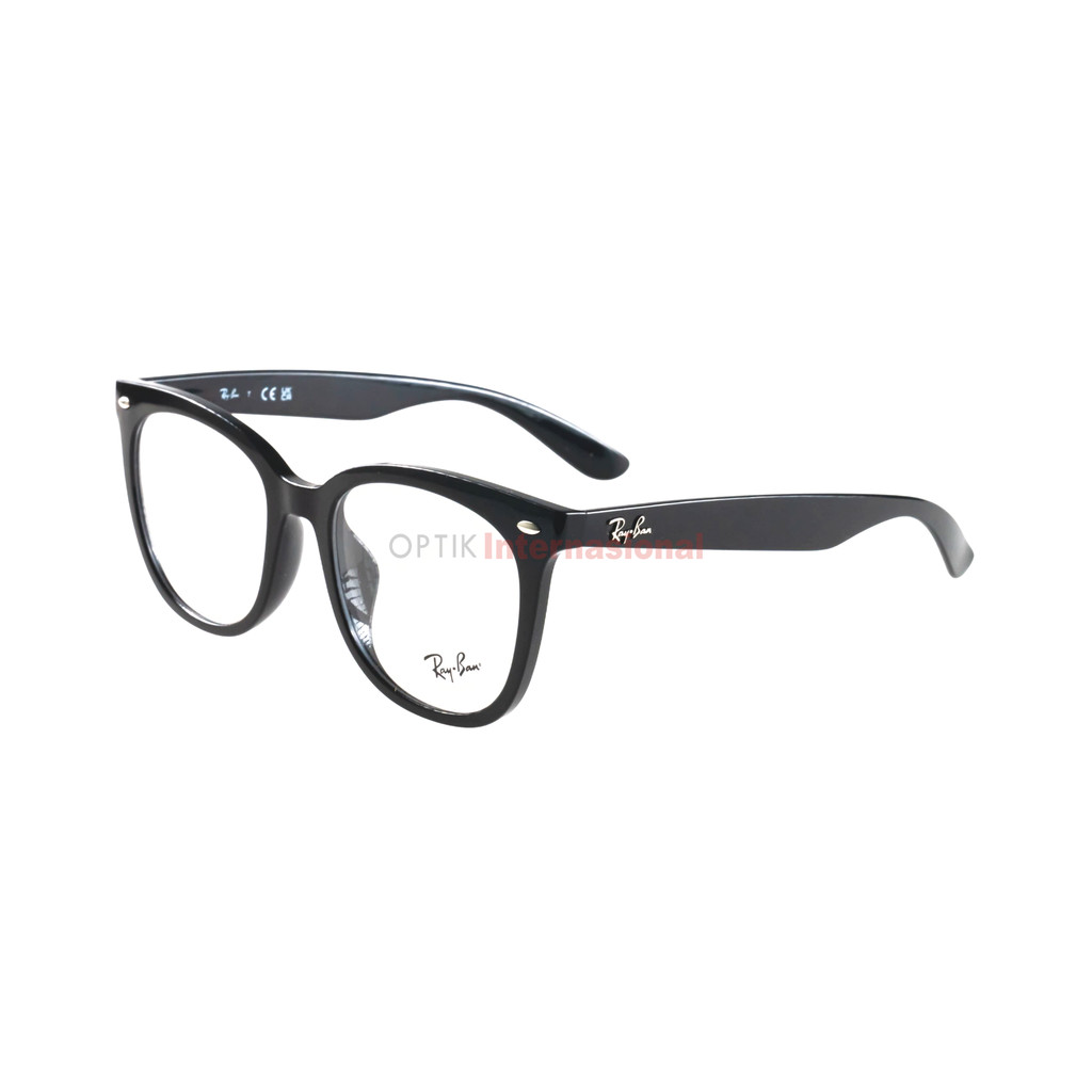 RAYBAN RB4379VD C2000 Kacamata Black Original Frame Oversized Round Asian Fit