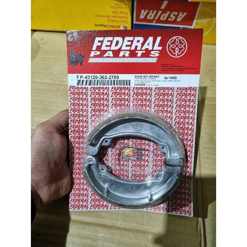 Kampas Rem Tromol Belakang Federal GL Pro Max Neotech Tiger Megapro Lama Ori Original Asli