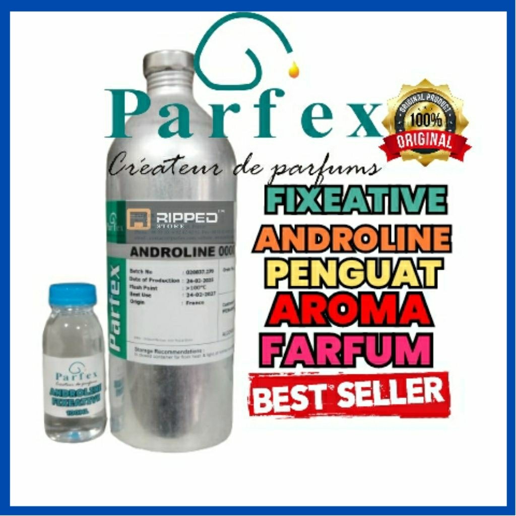 (100ML) FIXEATIVE ANDROLINE PARFEX CAMPURAN PARFUM PENGUAT DAN PENGIKAT AROMA (org)