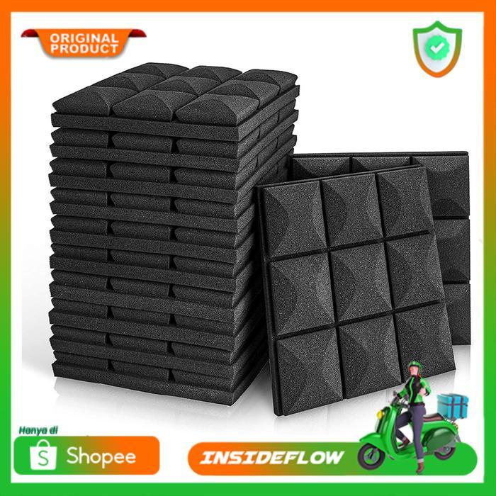 Busa Peredam Suara Ruangan Kamar Dinding Studio Soundproof Foam 12Pcs