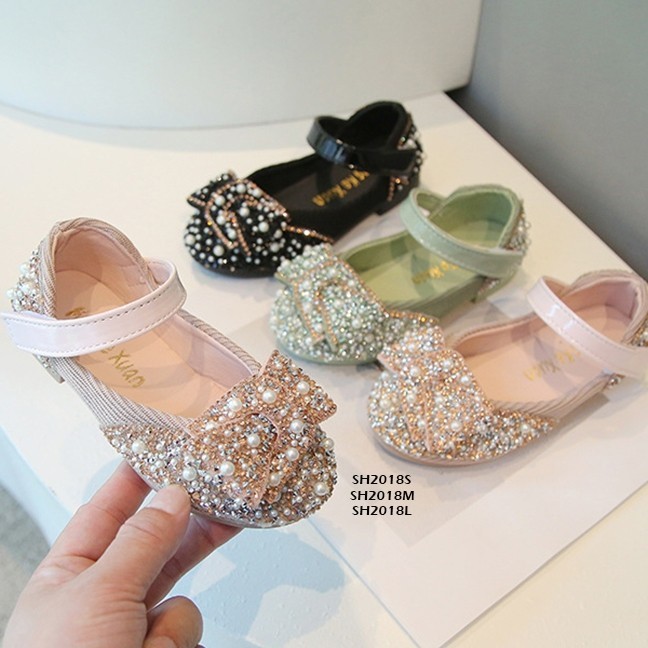 Sepatu Heels Pesta Kondangan Lebaran Princes Flat shoes Anak Perempuan Remaja Import 2 5 7 tahun