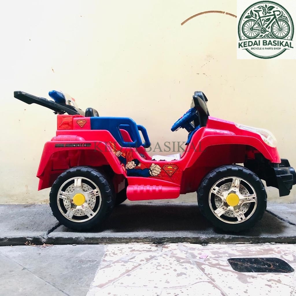 [KEDAI BASIKAL] Mainan Anak Mobil Mobilan Mini Jeep Aki Wimcycle HE 250 DC Man of Steel | Bicycle & 