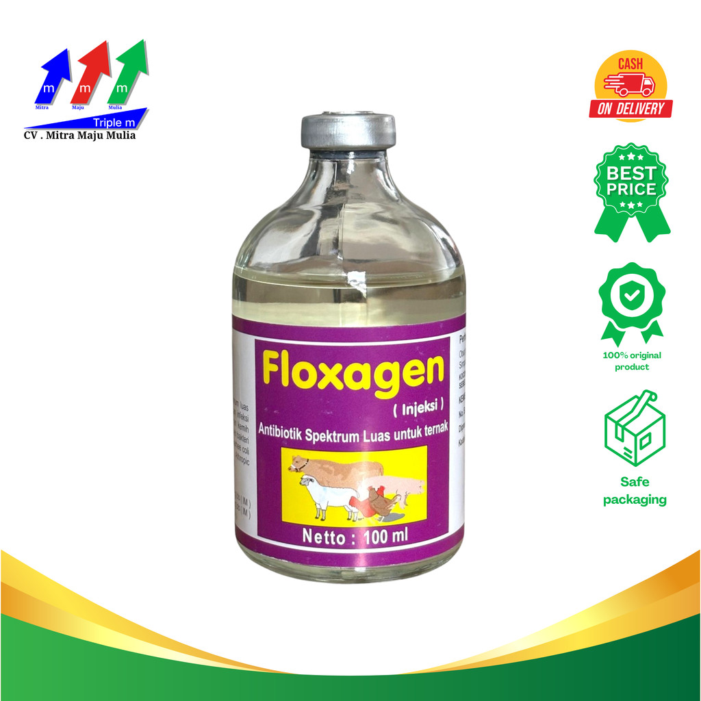 Floxagen 100ml 3M2 - Antibiotik Pernafasan Untuk Ternak