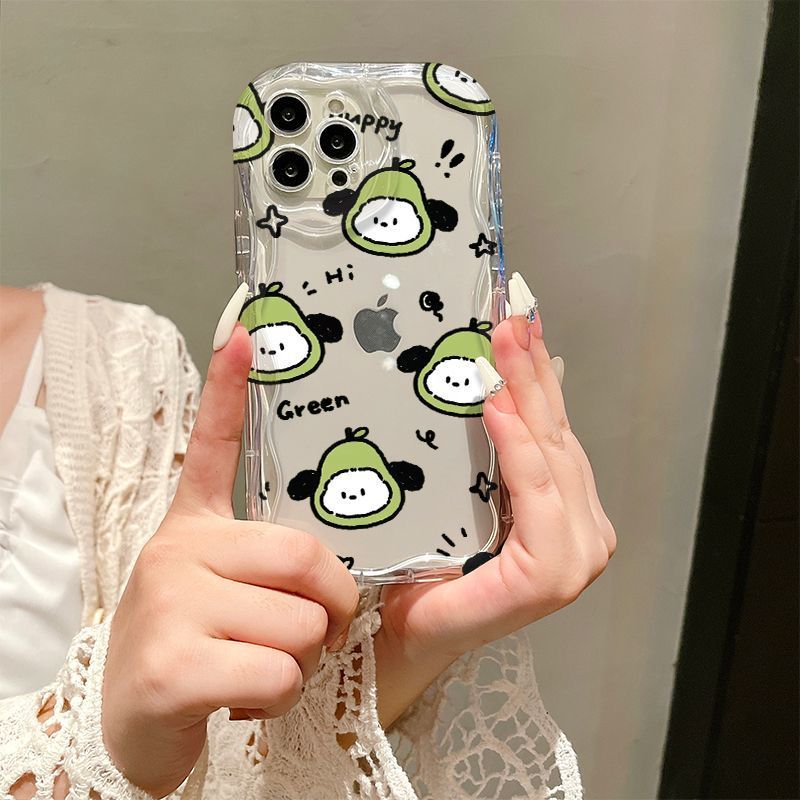 Case vivo T4X 5G Y19 T1 Y51A V23 Pro Y04 4G S1 Cute Korea Green Dog Cartoon Soft Case Lucu Anti Jatu