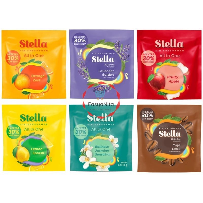 Stella Pengharum Ruangan Gantung Jasmine apel kopi lavender lemon jeruk - Fasyanita Online Fresh Mar