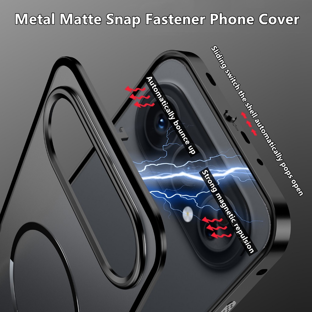 Casing Untuk Honor 500 500Pro  Casing Ponsel Magnetik Matte Metal   Pengikat Jepret Cangkang Tahan G