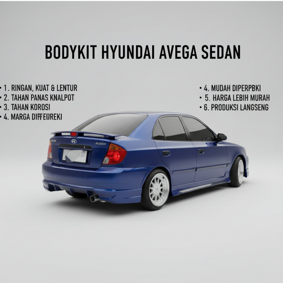 bodikit BODYKIT hyundai avega old body kit hyundai avega sedan