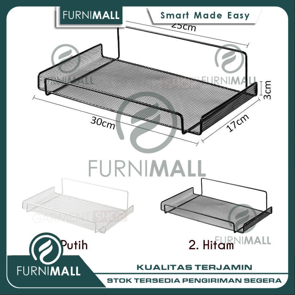 FURNIMALL Rak Router Wifi Dinding Besi Anti Karat Tempat Modem Dan Storage Serbaguna Untuk Sudut Dap