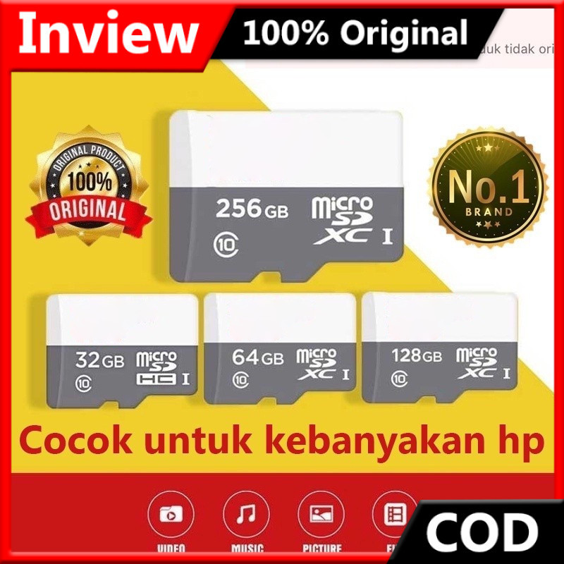 COD memory card hp micro sd card sandisk kartu memory card 32gb 64gb 128gb 256gb 512gb original