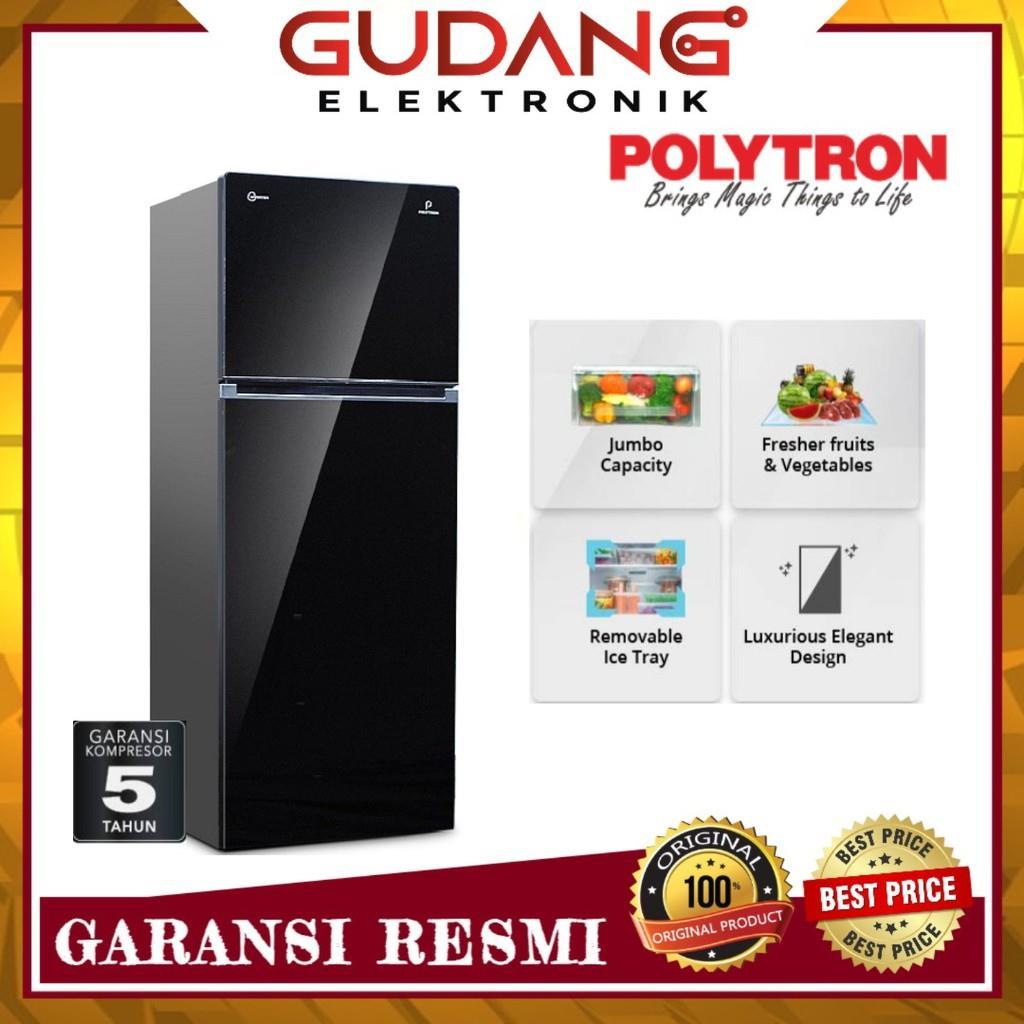 LEMARI ES 2 PINTU POLYTRON PRW25VX JUMBO KULKAS POLYTRON PRW 25 VX
