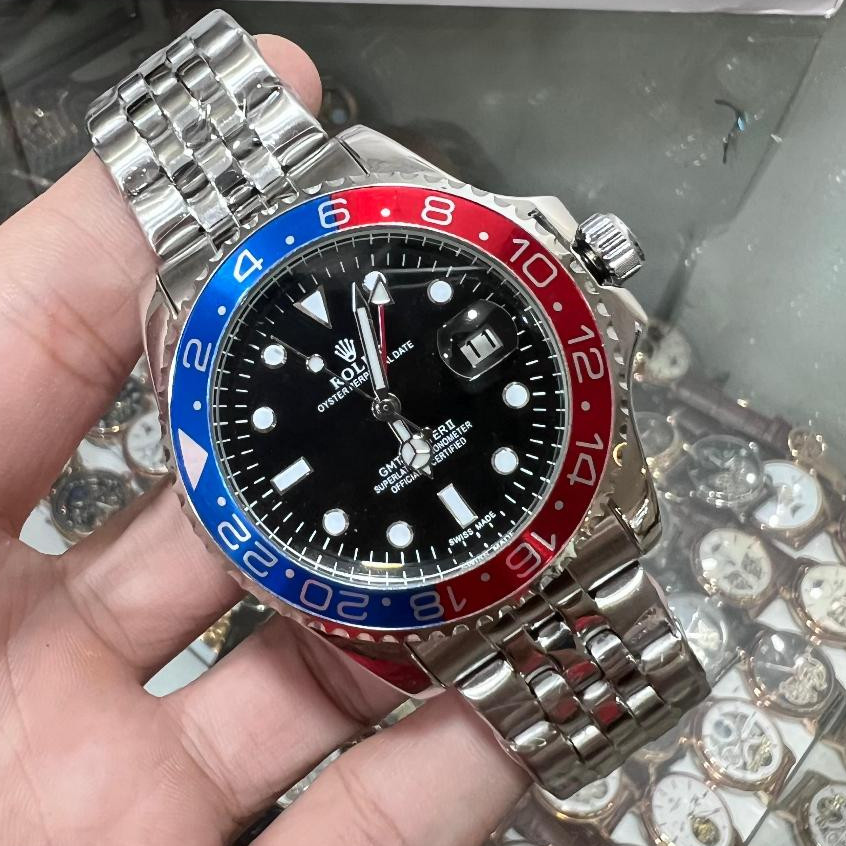 JAM ROLEX GMT MASTER II | Rolex GMT Automatic / Otomatis | GMT Master II Jam Rantai Cowok