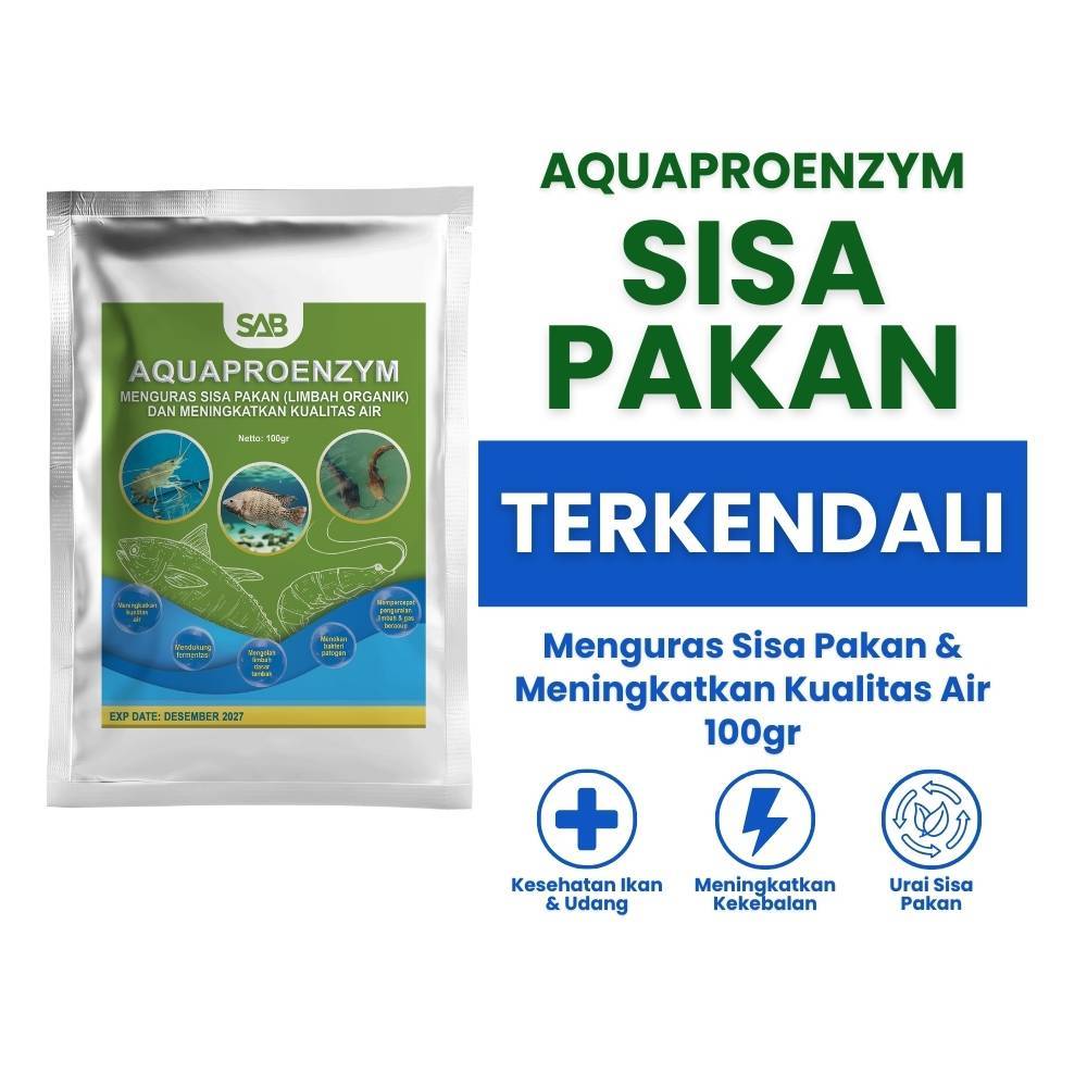 AQUAPROENZYM 100gr - Probiotik Bakteri Enzim utk Bioflok Ikan Udang dll - AQUAPROENZYM Probiotik