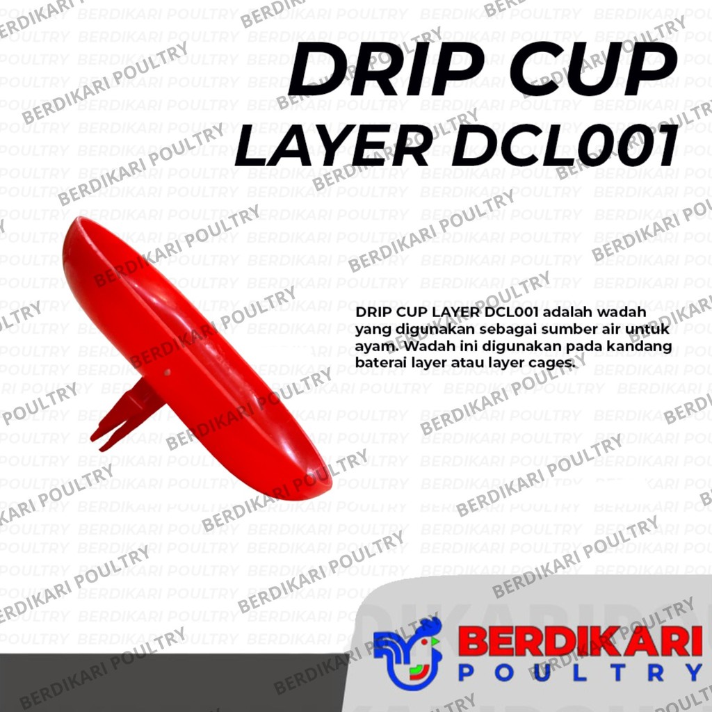 Dripcup Layer Mangkuk Tempat Minum Ayam Petelur Tengah Kandang Untuk Kandang Petelur Batre
