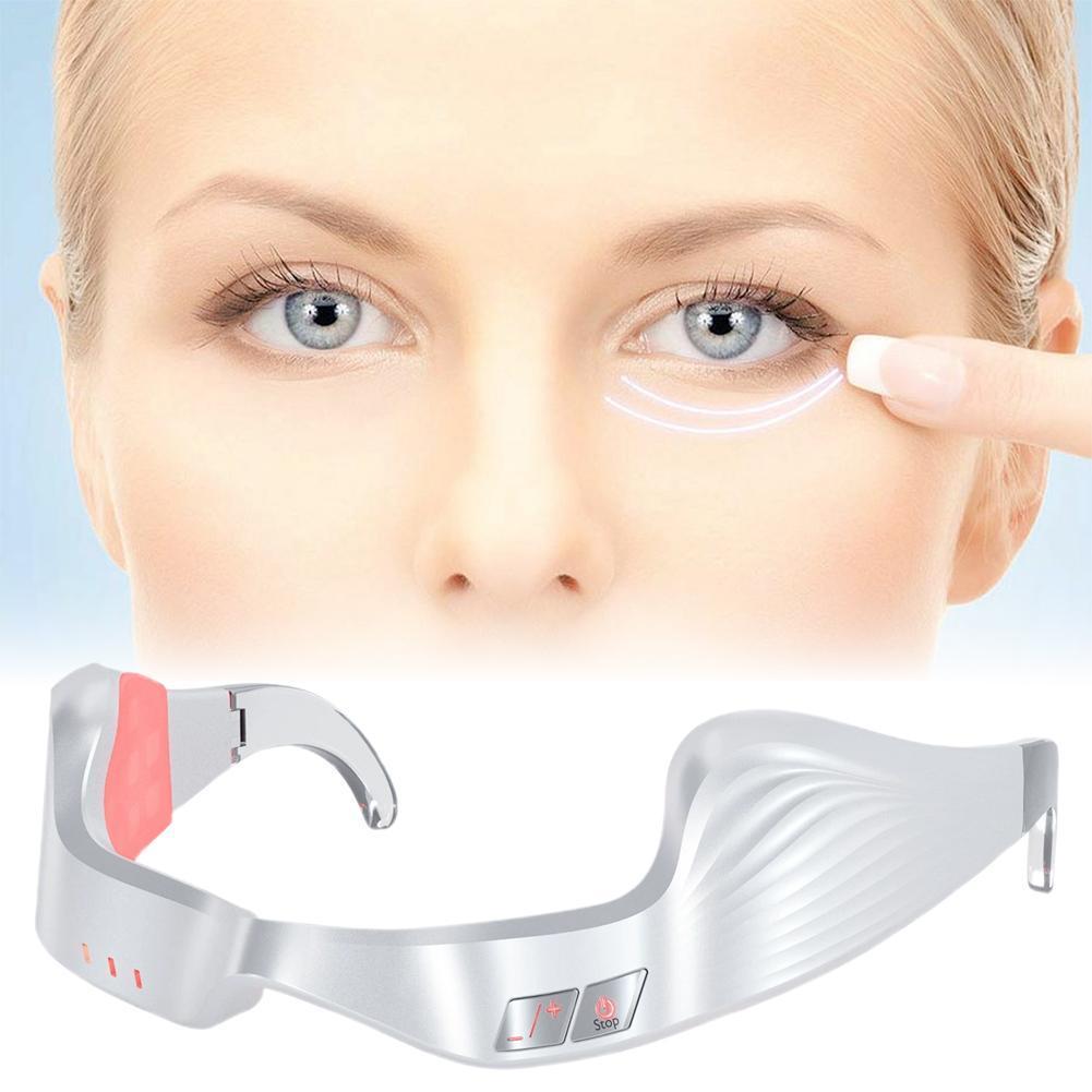 EMS Micro-Current Pulse Eye Massager For Eye Bags, Dark Circles, Eye Fatigue, Wrinkles,Red Light Eye